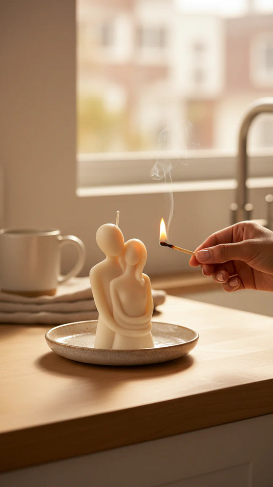 Hugging Couple Candle — Romantic Valentine's Day Gift India