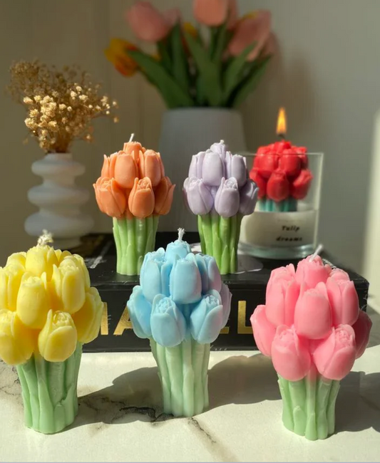 Artisanal Tulip Bloom Scented Candle